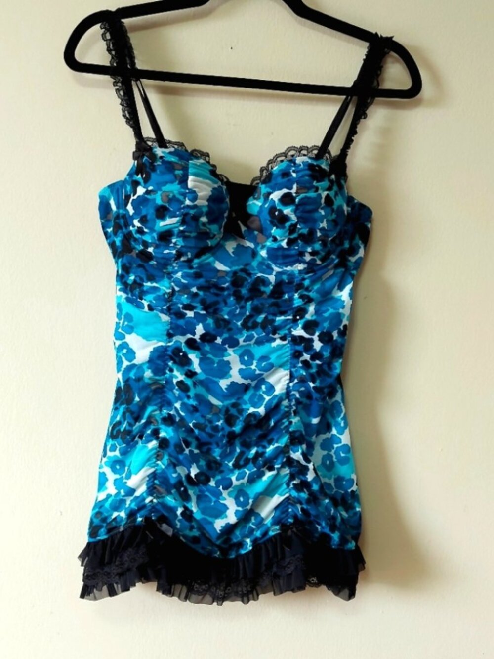 La Senza Sweetheart Neckline Camisole Slip Large Y2K Ruffle Coquette Fairycore